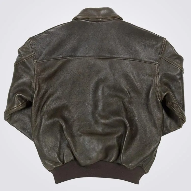 100 MISSION A-2 Pilot Leather Flight Bomber Jacket