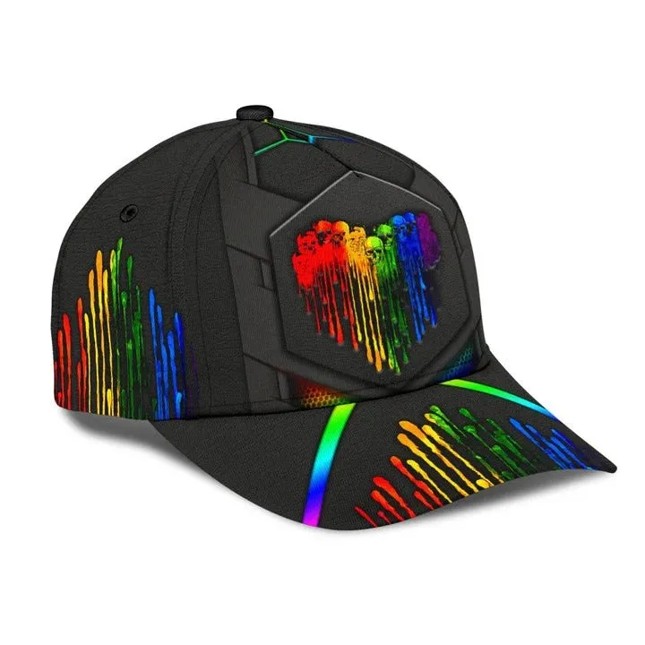 3D LGBT Cap For Couple Lesbian, Be Proud Be Visible LGBT Printing Baseball Cap Hat, Gift For Gay Friends