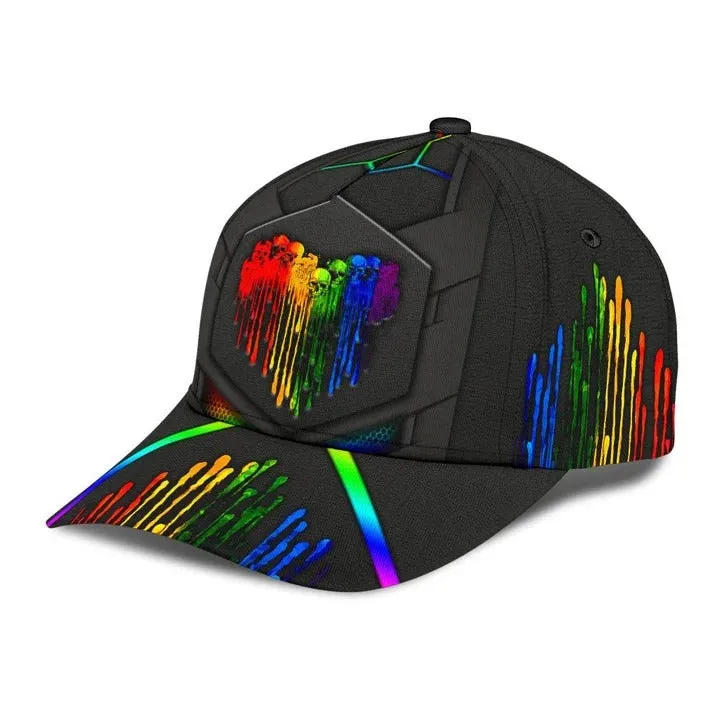 3D LGBT Cap For Couple Lesbian, Be Proud Be Visible LGBT Printing Baseball Cap Hat, Gift For Gay Friends