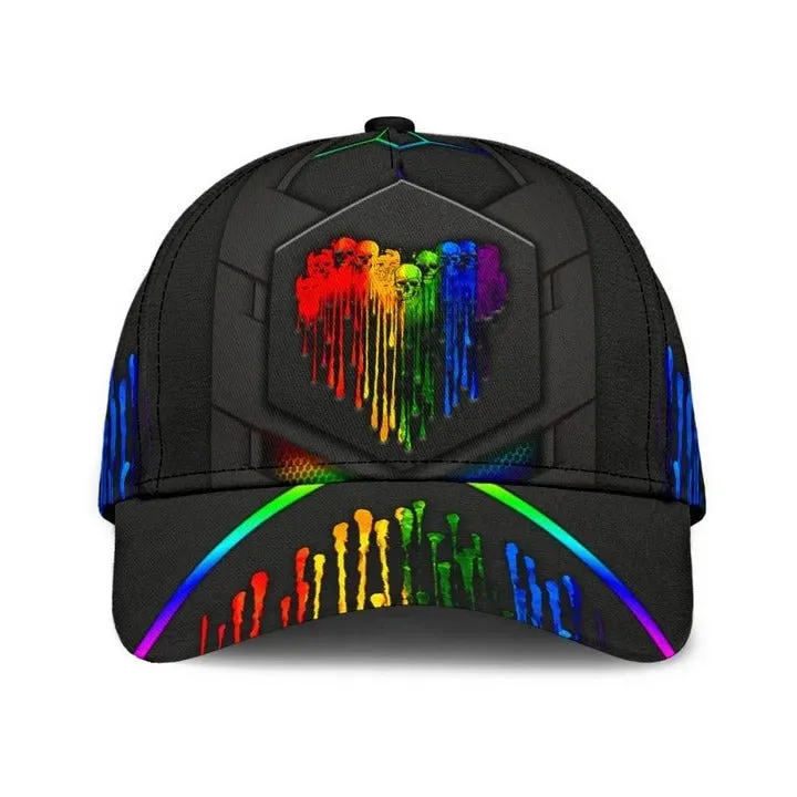 3D LGBT Cap For Couple Lesbian, Be Proud Be Visible LGBT Printing Baseball Cap Hat, Gift For Gay Friends