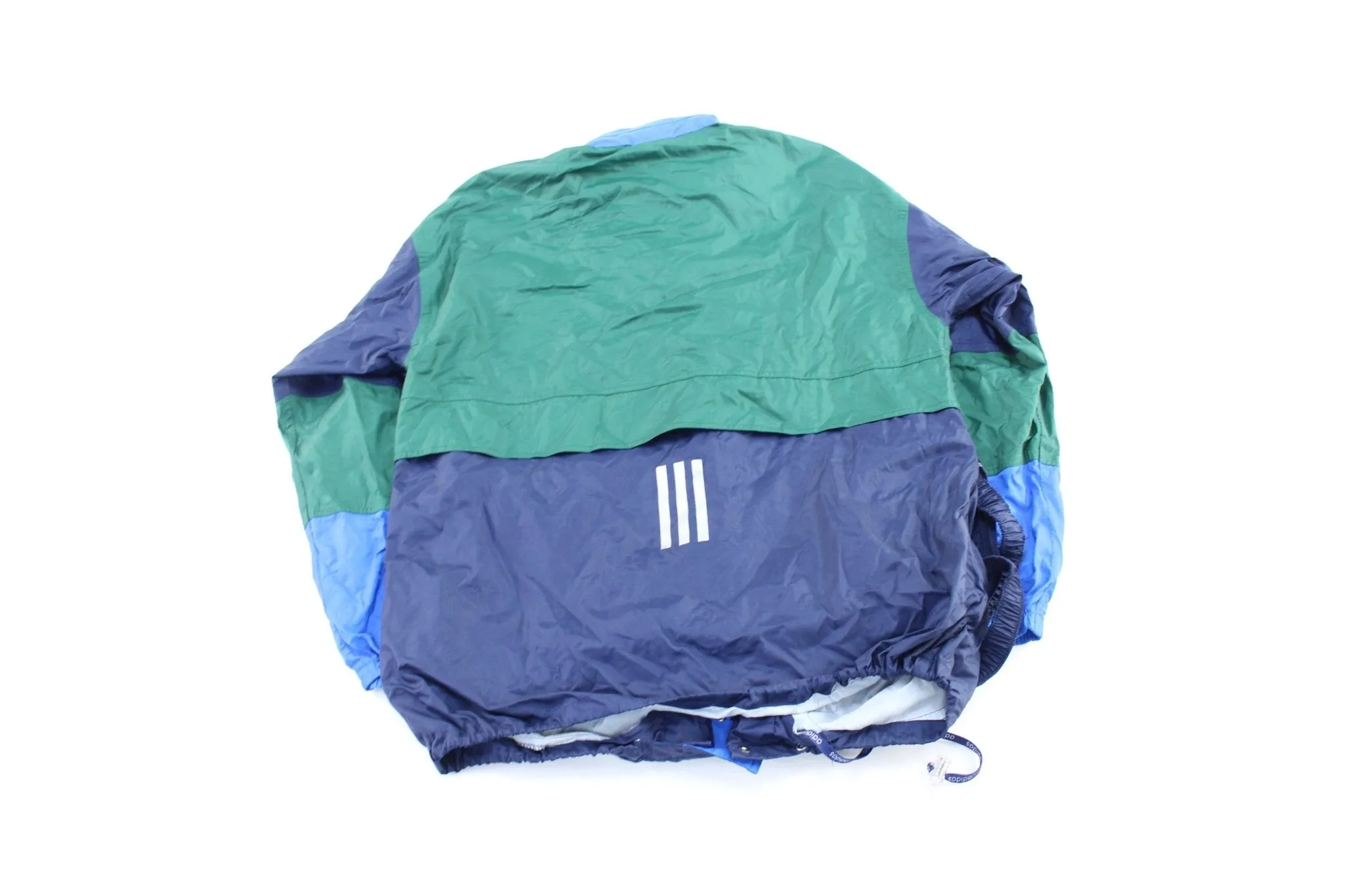 90's Adidas Logo Blue & Green Windbreaker Jacket