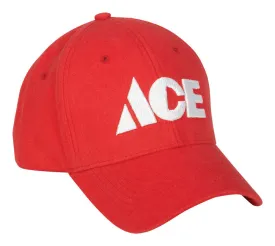 Ace Logo Baseball Cap Red/White One Size Fits All