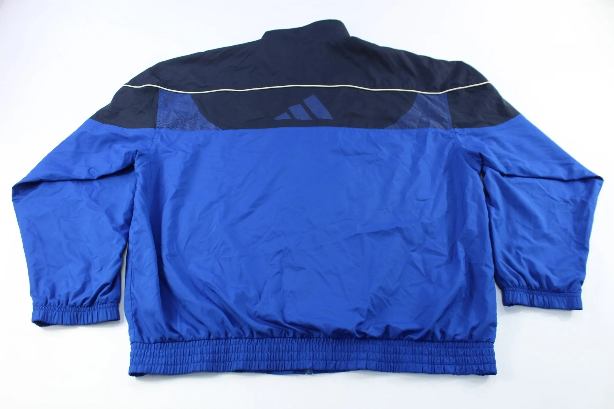 Adidas Embroidered Logo Blue Zip Up Jacket