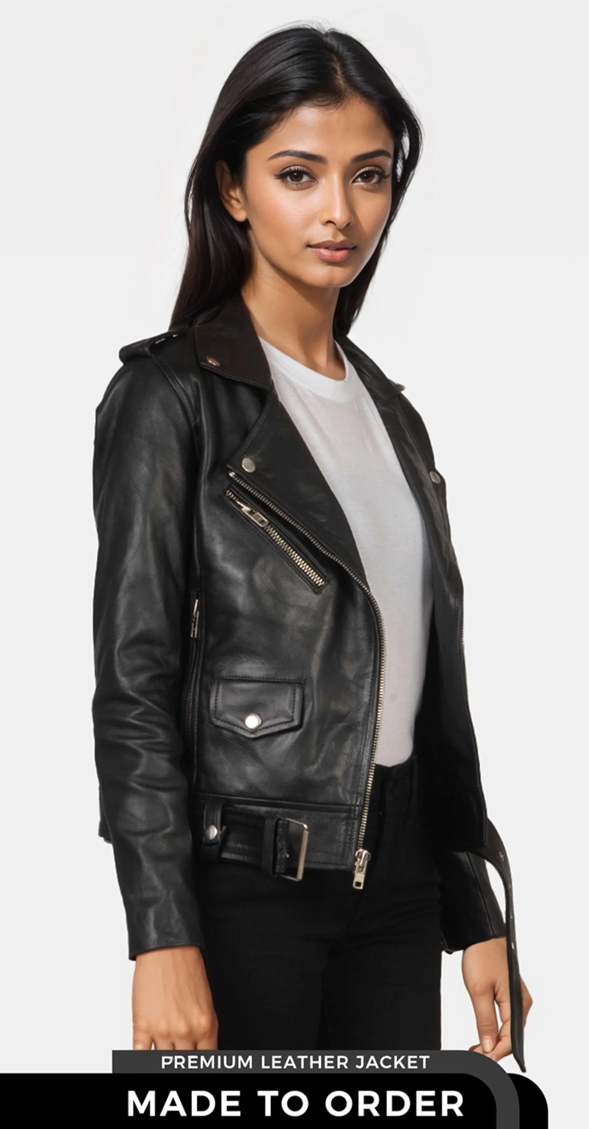 Alison Black Women's Biker Jacket