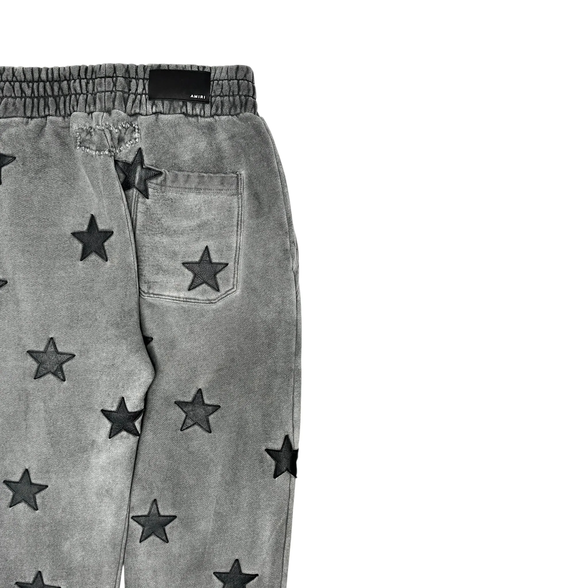 Amiri x Chemist Leather Star Patch Sweatpants Heather Grey