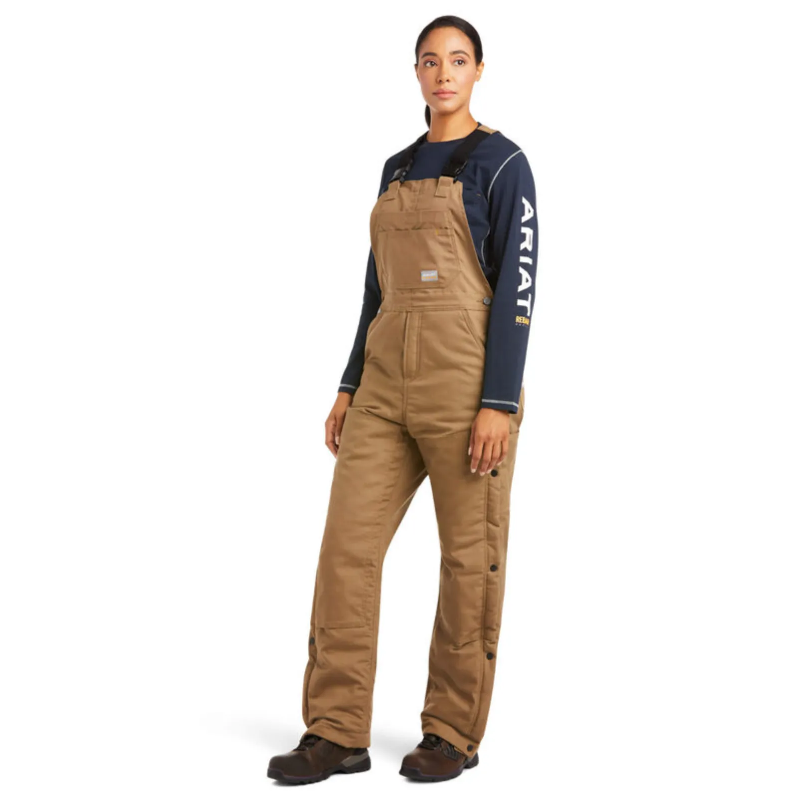 Ariat® Ladies Rebar DuraCanvas Insulated Khaki Work Overalls 10036685