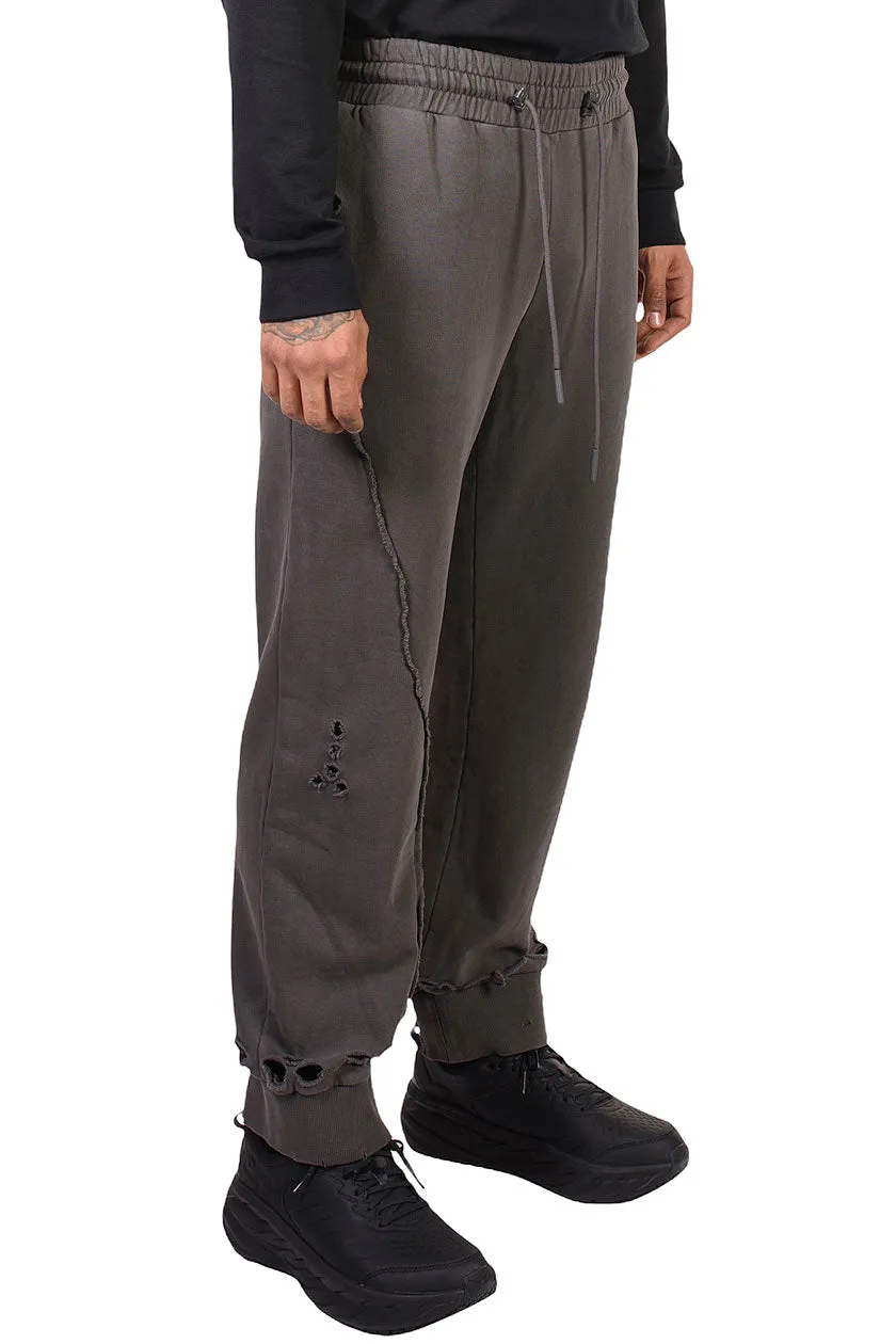 Asymetric Agitator Distressed Sweatpants