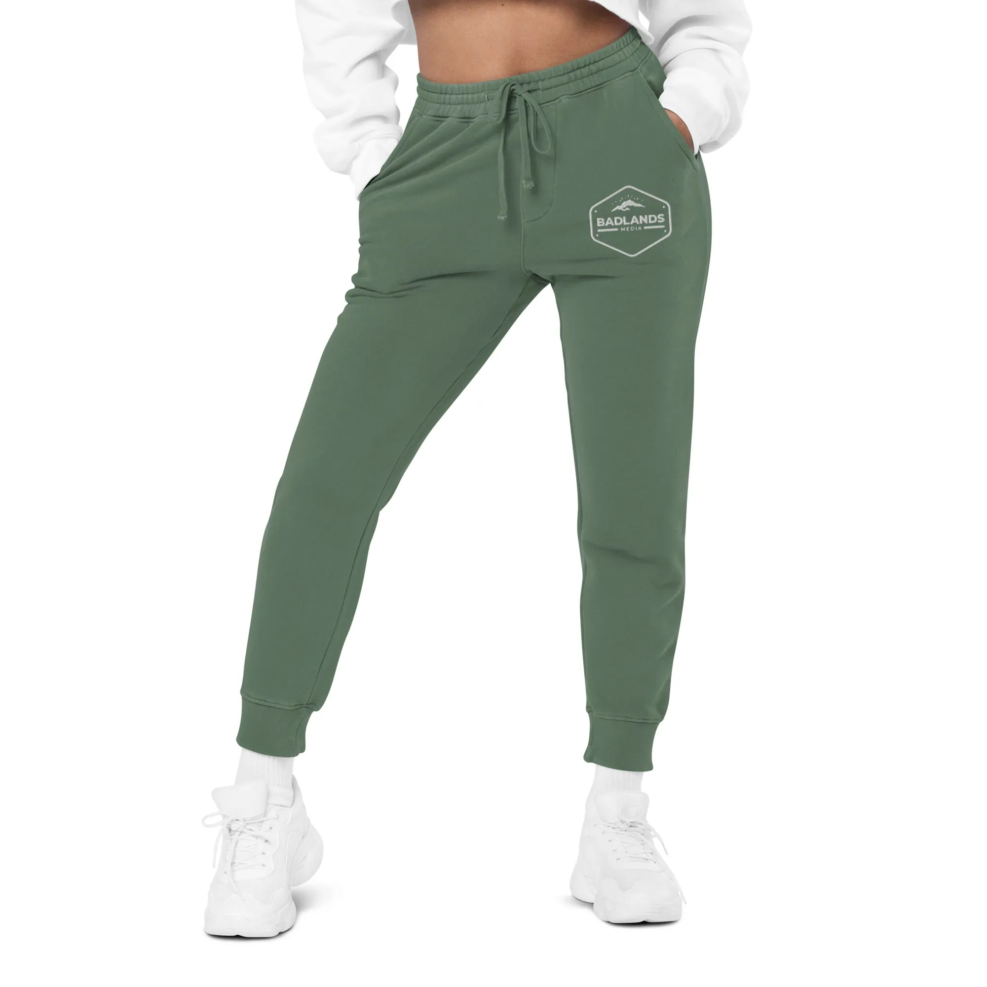 Badlands Unisex Pigment-Dyed Sweatpants (white logo)