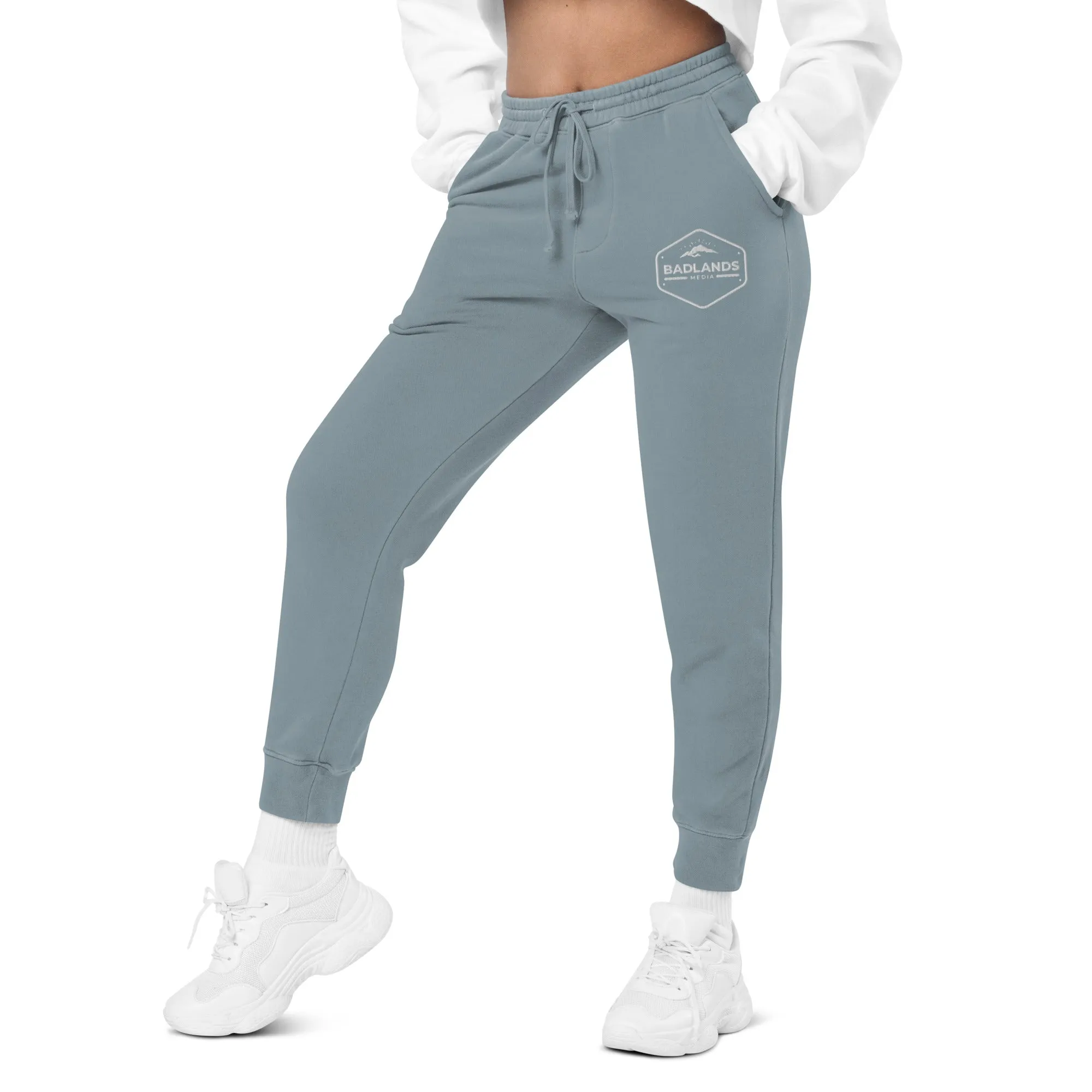 Badlands Unisex Pigment-Dyed Sweatpants (white logo)