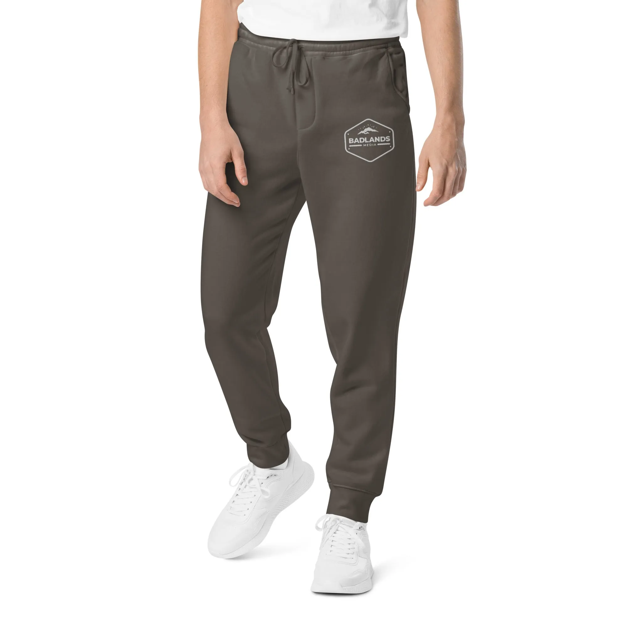 Badlands Unisex Pigment-Dyed Sweatpants (white logo)