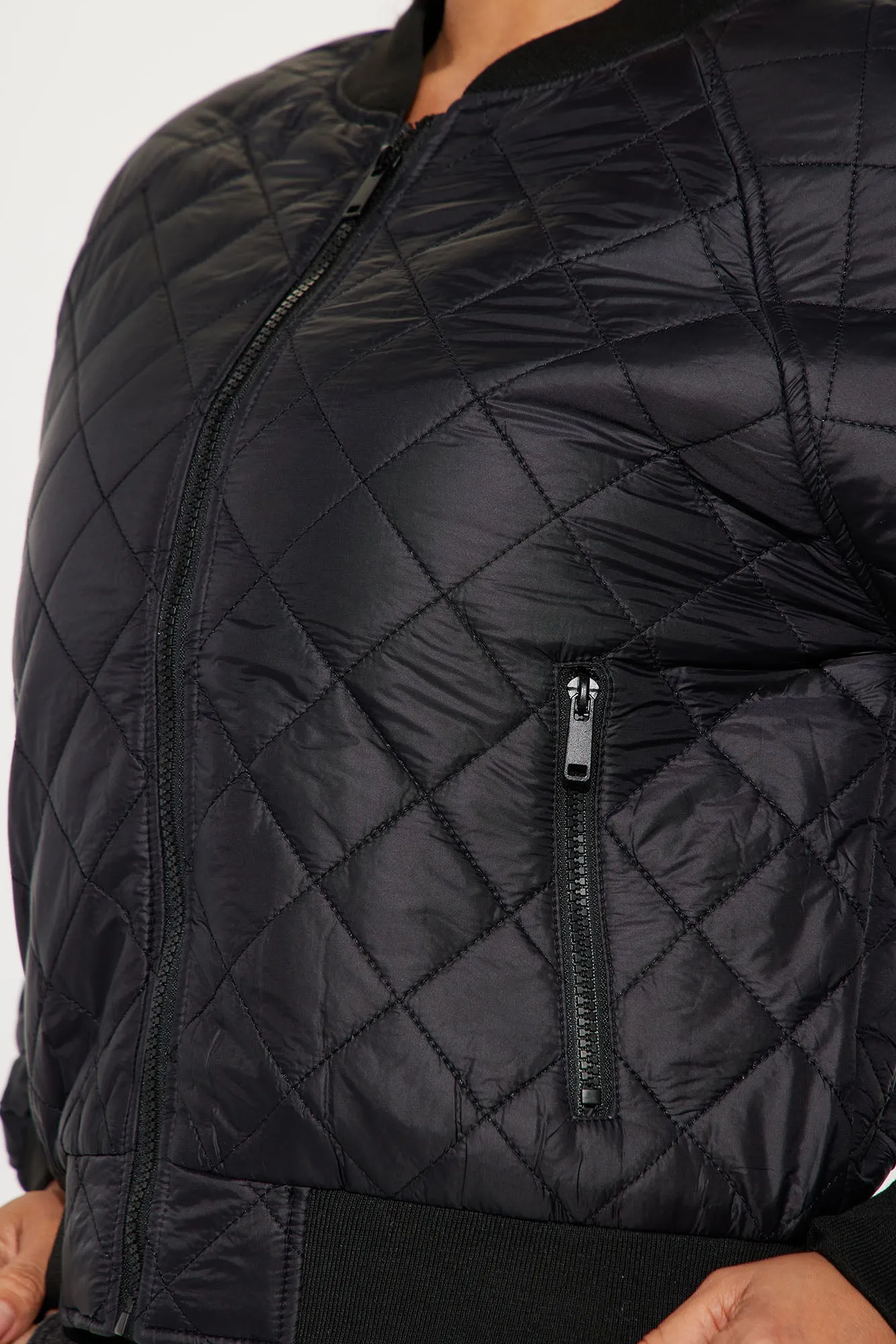 Bailey Quilted Windbreaker - Black