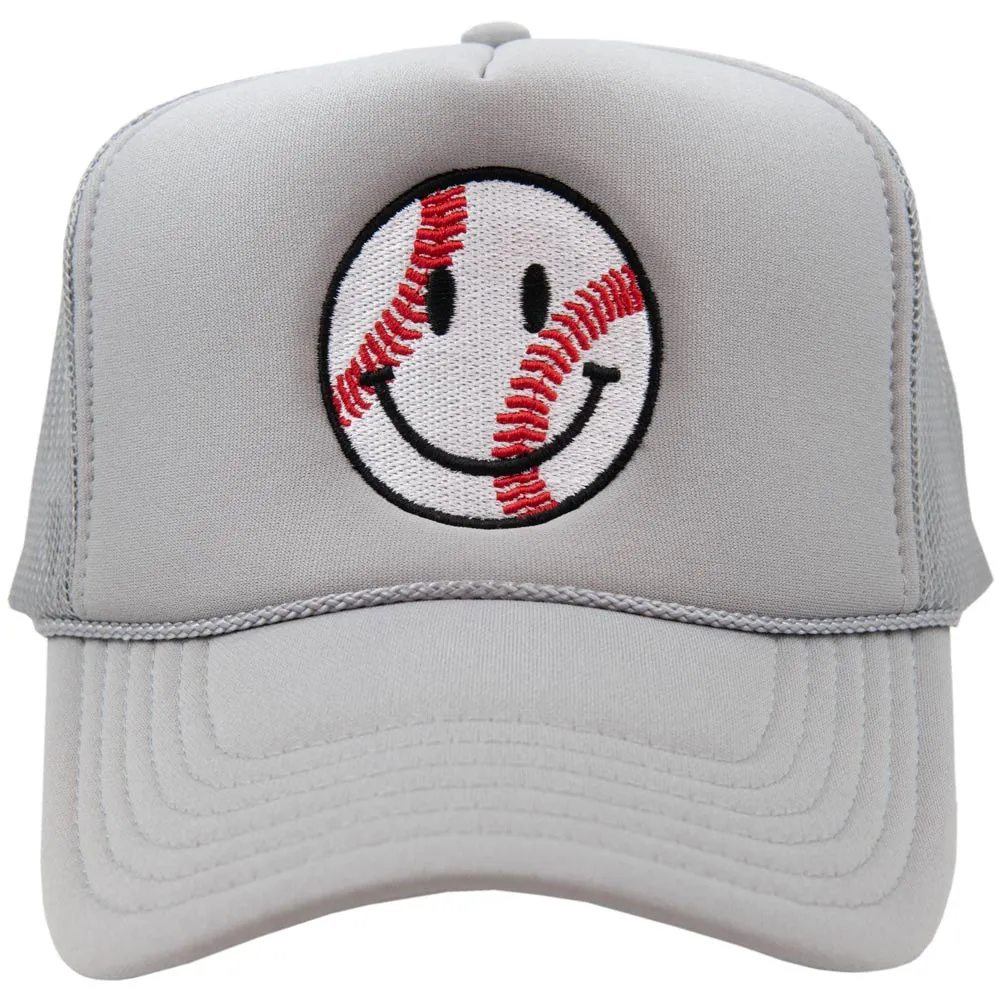 Baseball Happy Face Foam Wholesale Snapback Hat