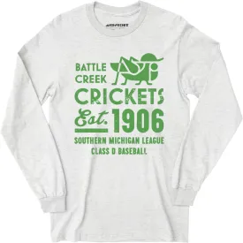 Battle Creek Crickets - Michigan - Vintage Defunct Baseball Teams - Long Sleeve T-Shirt