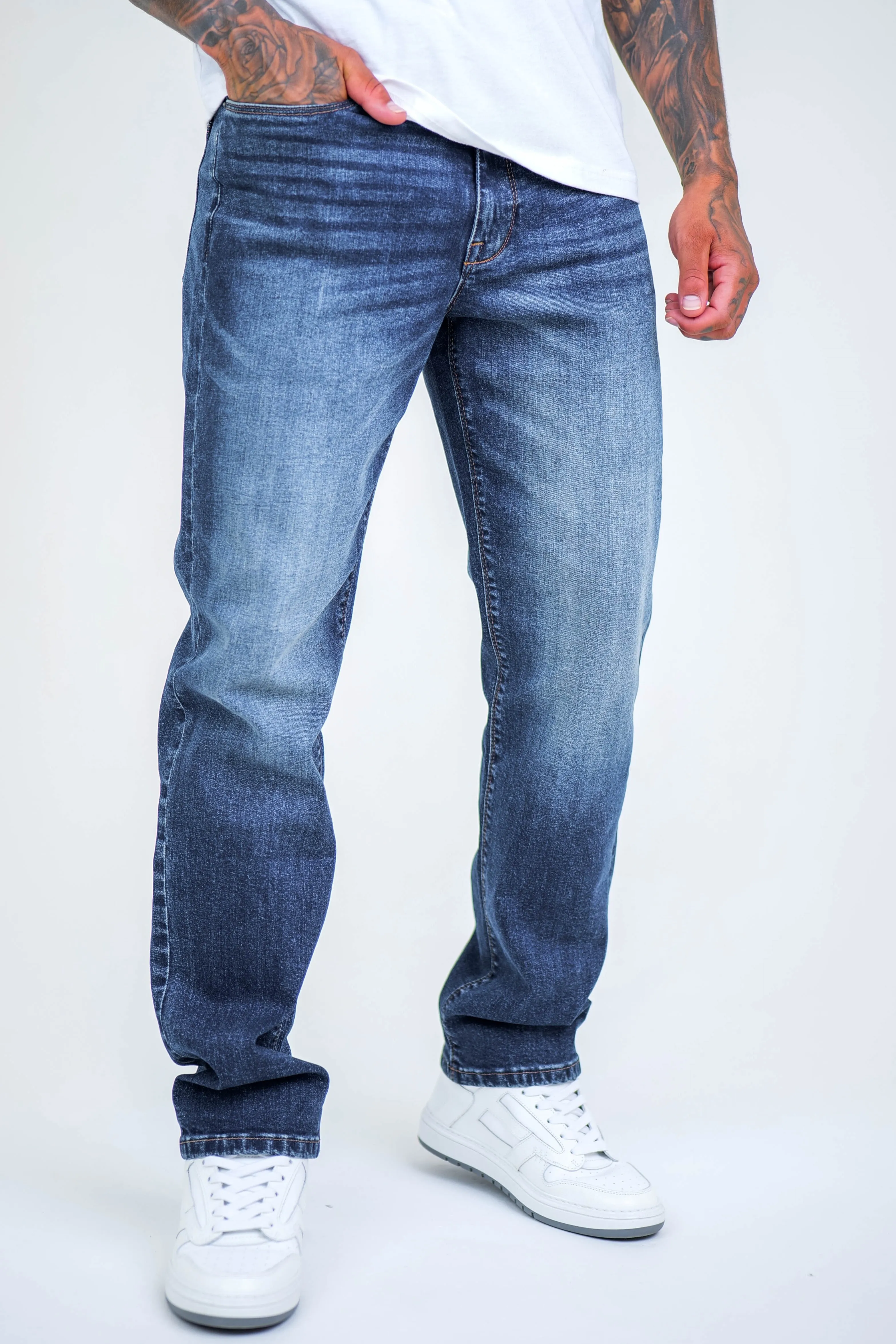 Beckenham Straight Leg Jeans - Dark Blue