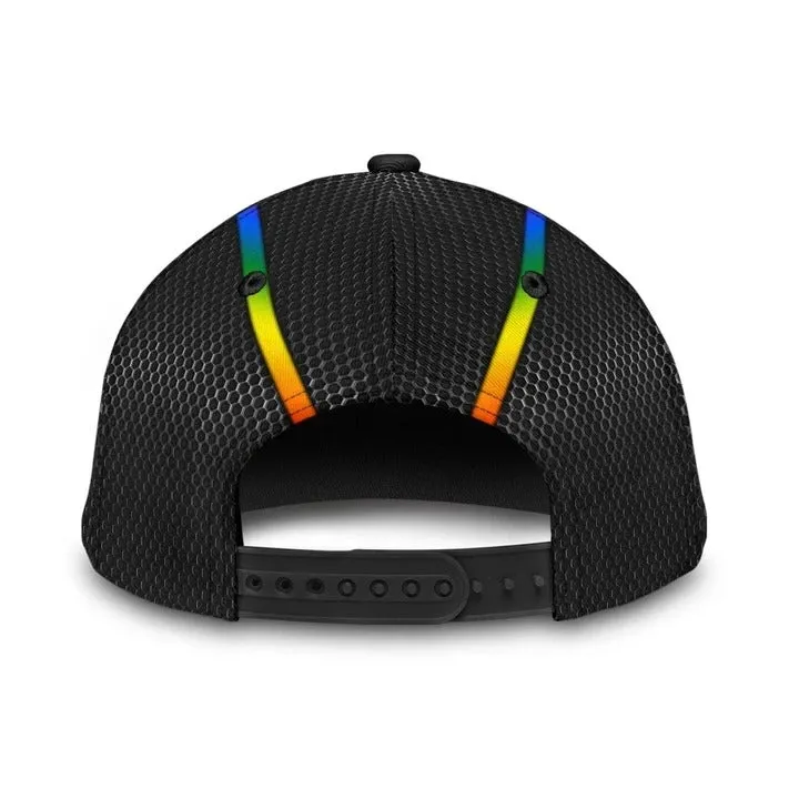 Bright Color Abstract LGBT Printing Baseball Cap Hat, LGBT Baseball Full Printed Cap