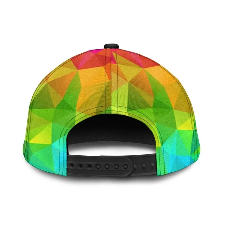 Bright Color Abstract LGBT Printing Baseball Cap Hat, LGBT Baseball Full Printed Cap