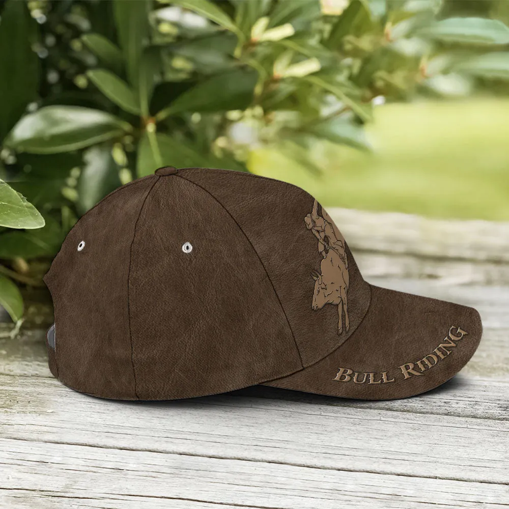 Bull Riding Classic Leather Baseball Cap Coolspod