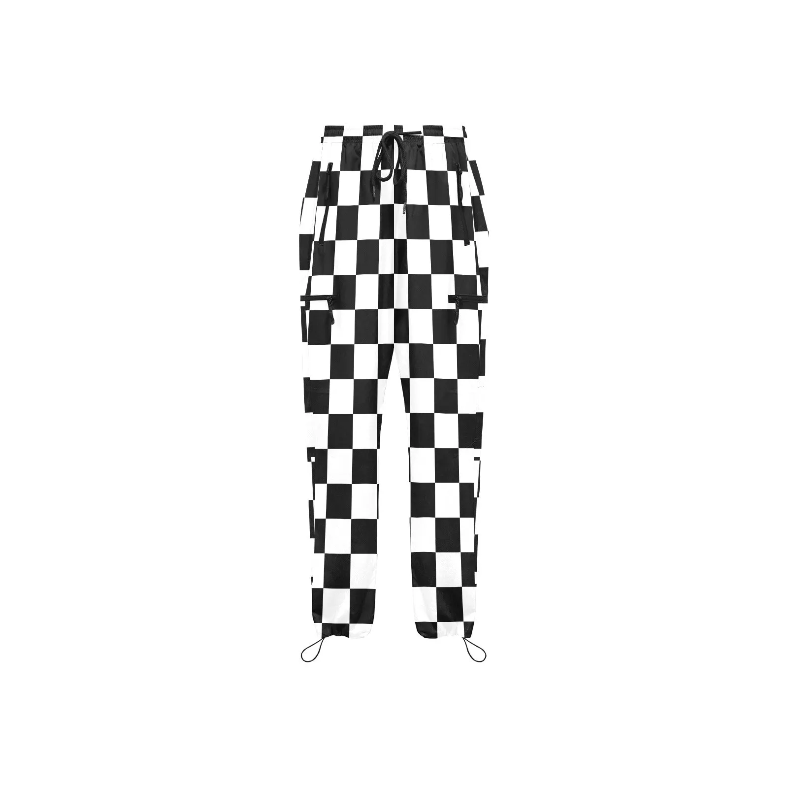 bw check print 2 Women's Quick Dry Cargo Sweatpants (Model L65)