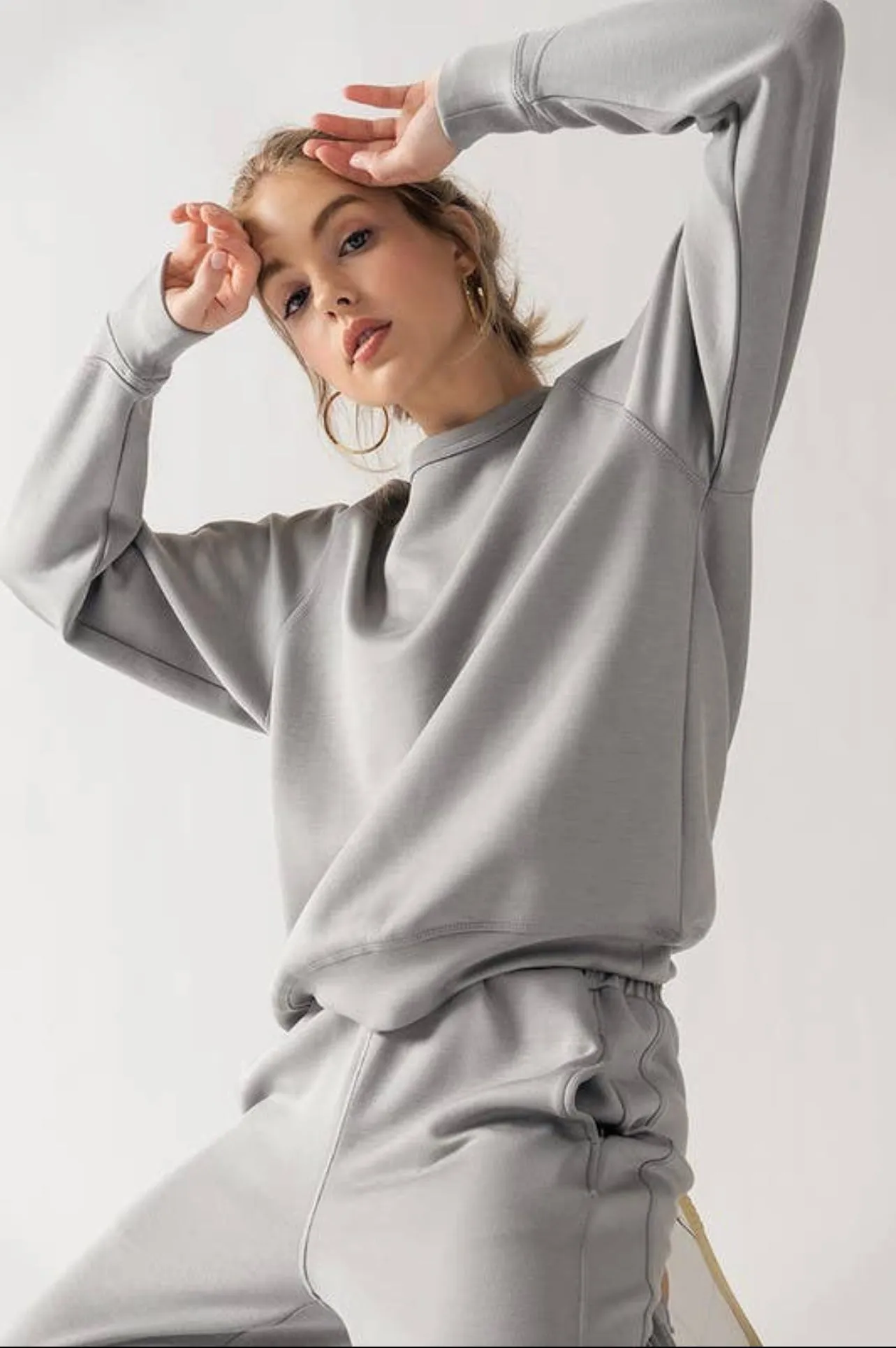 Charlie Monochromatic Sweatshirt & Jogger Lounge Set