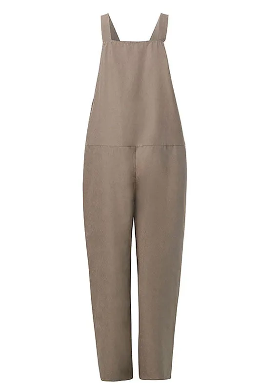 Cozy Khaki Jumpsuits Overalls Women