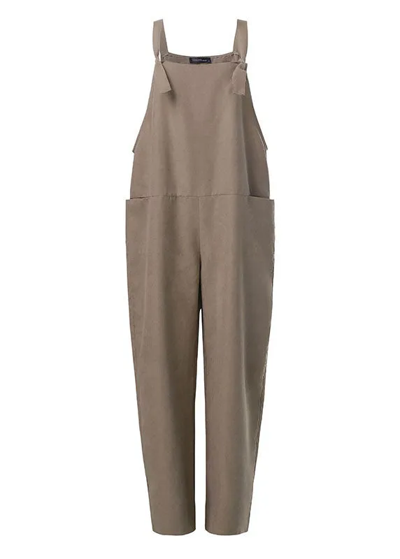 Cozy Khaki Jumpsuits Overalls Women