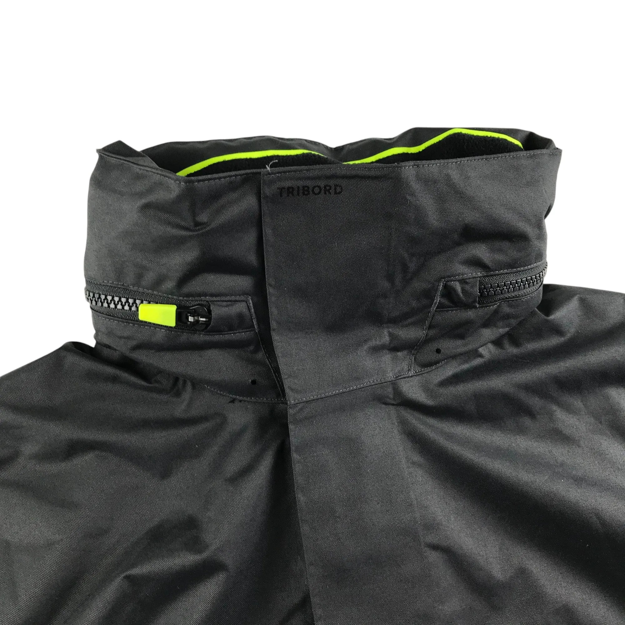 Decathlon jacket 12-13 years black windbreaker with neon details