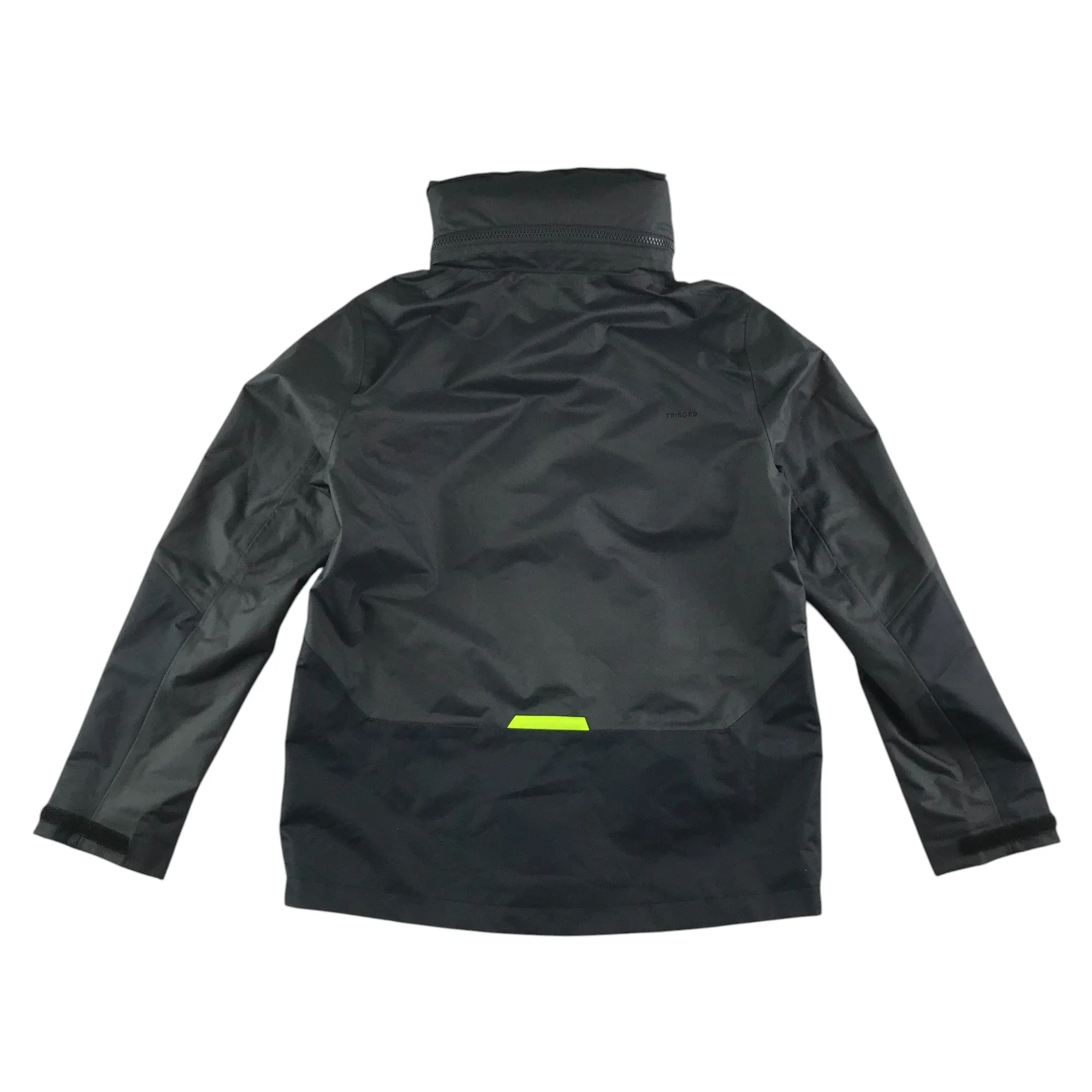 Decathlon jacket 12-13 years black windbreaker with neon details