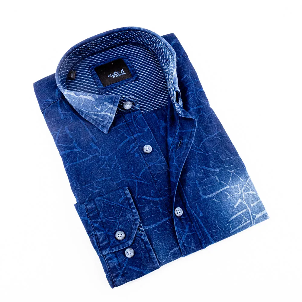 DENIM CRACKLE WASH SHIRT