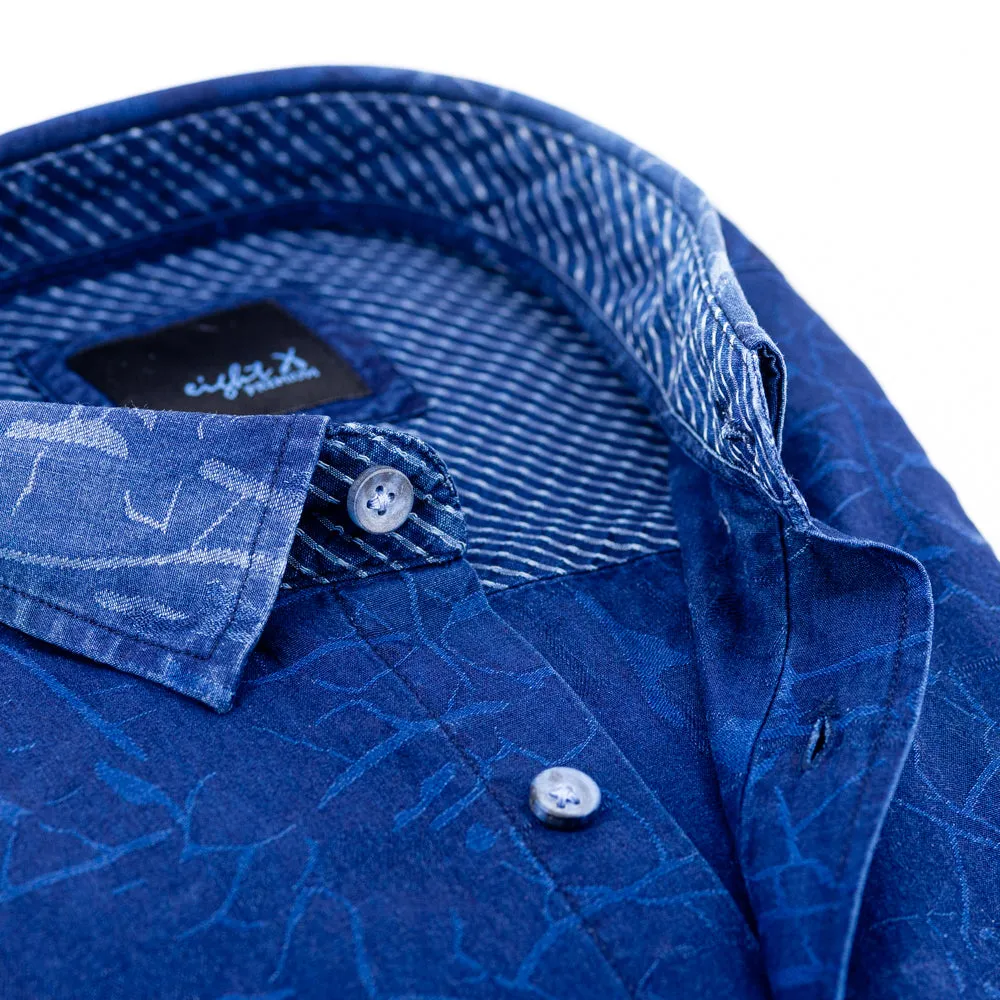 DENIM CRACKLE WASH SHIRT