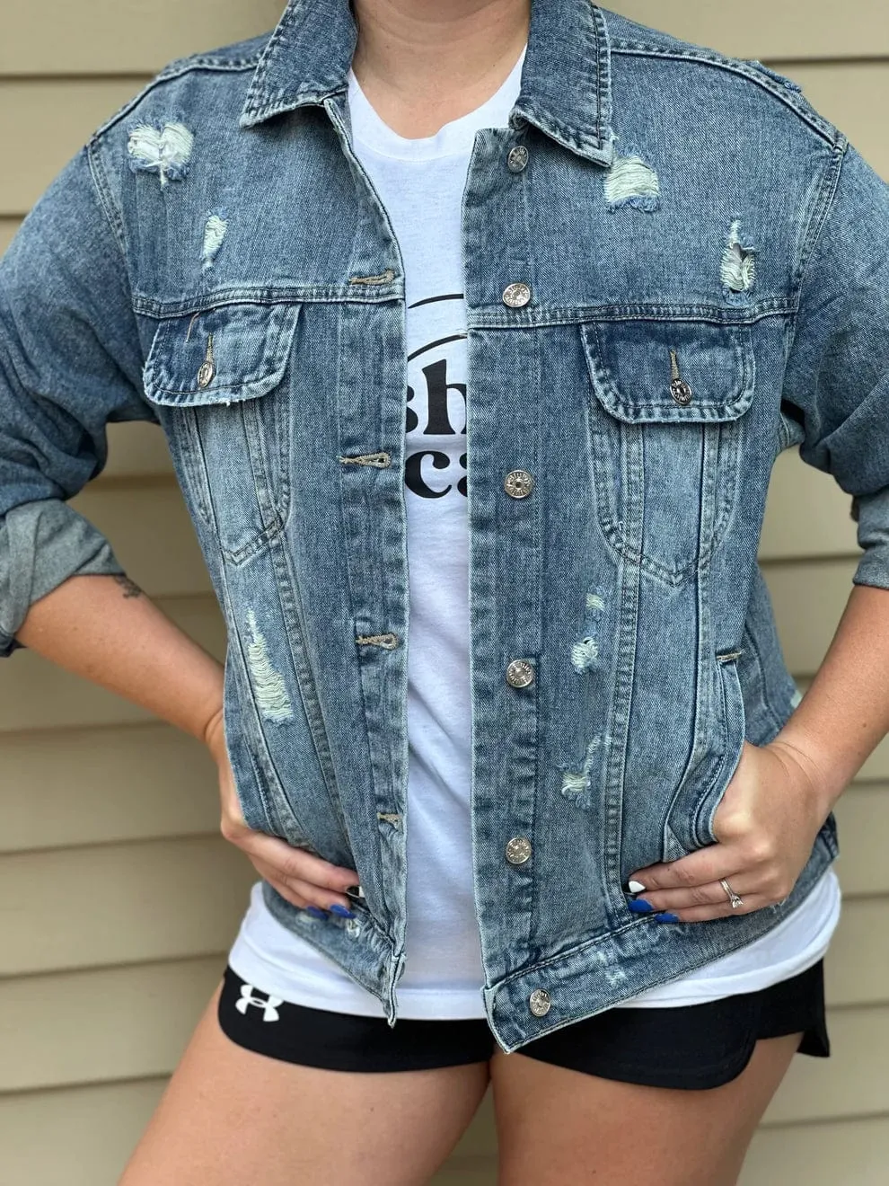 Distressed Denim Jacket