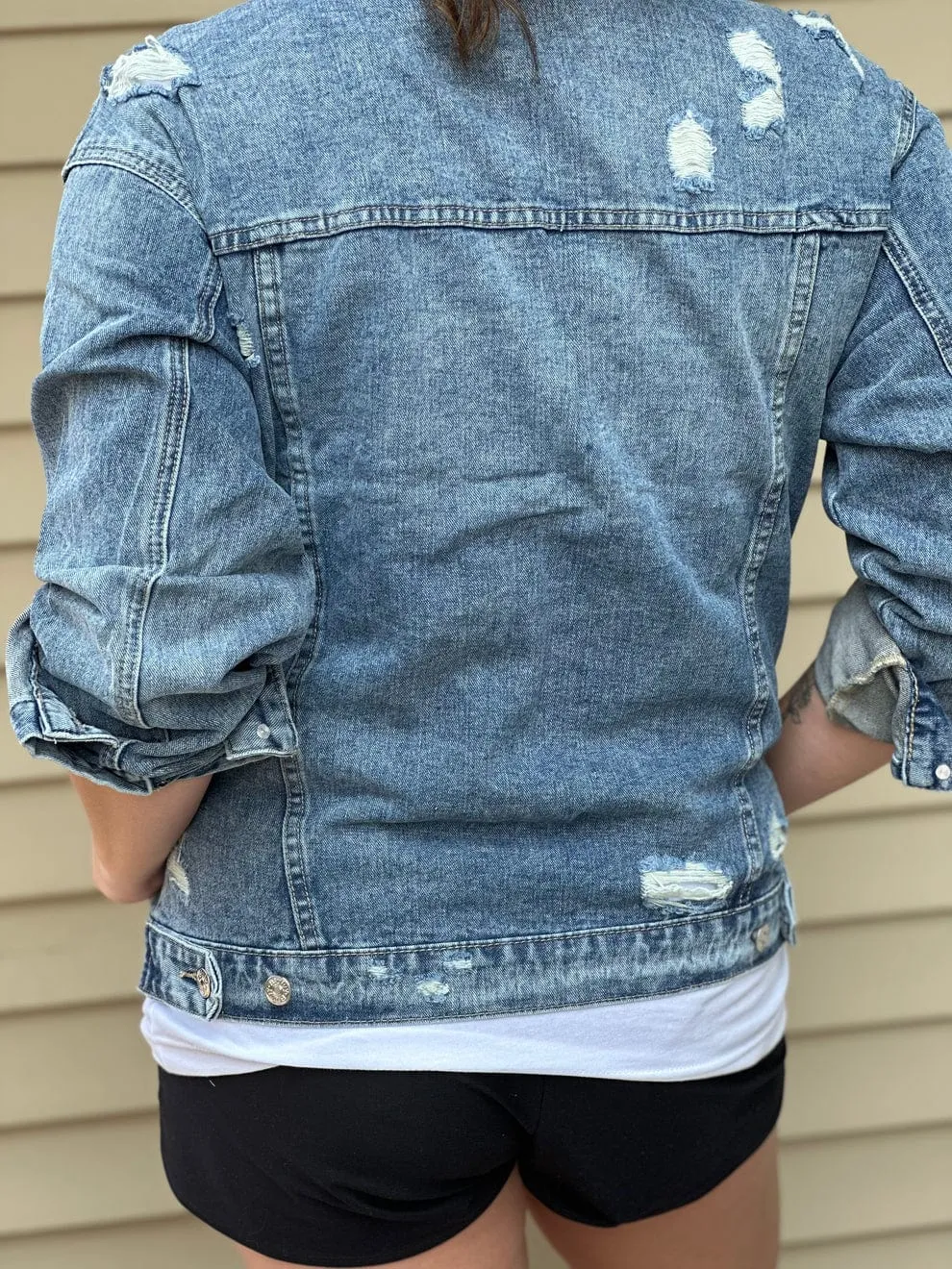 Distressed Denim Jacket