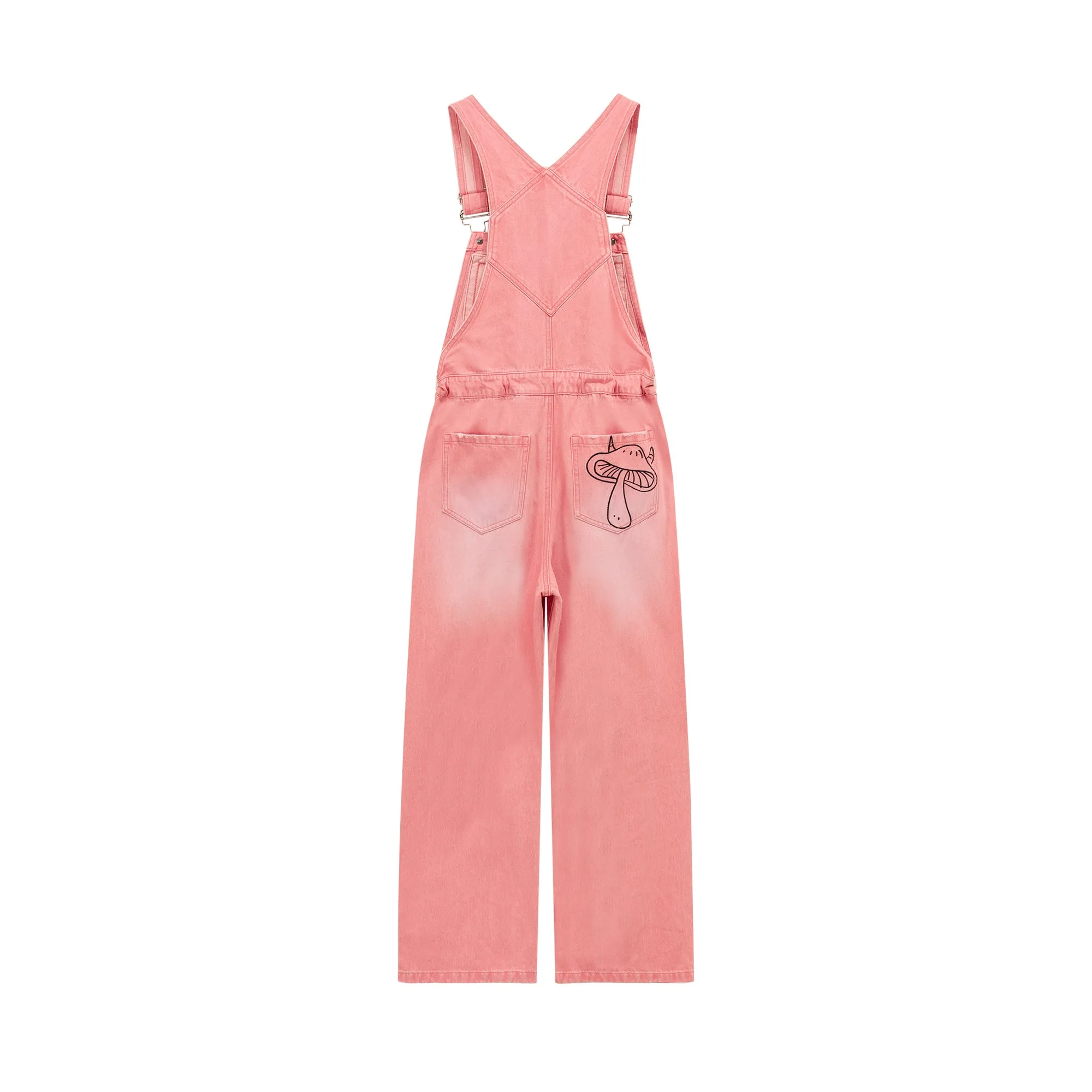 Drawstring Waist Overalls