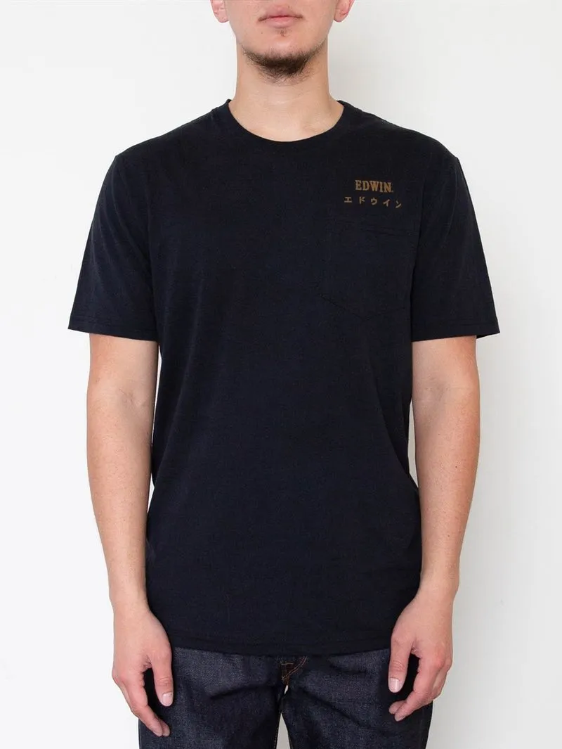 Edwin Jeans Organic Cotton Pocket T-Shirt Black