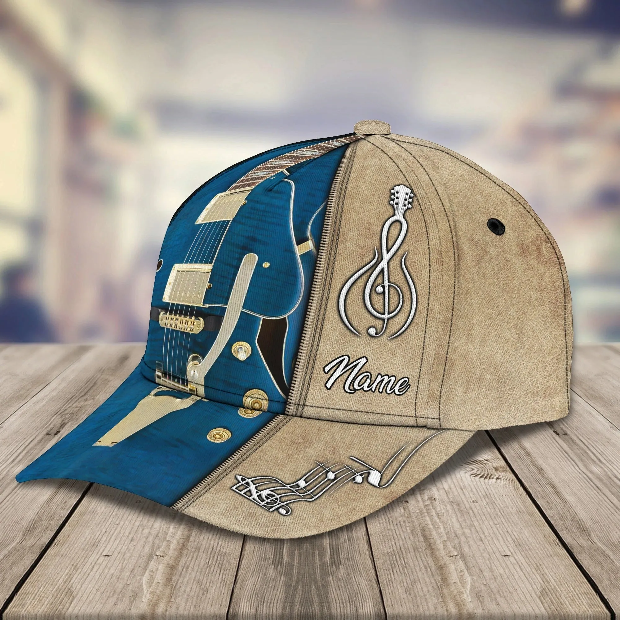 Electric Guitar Baseball Cap To My Boyfriend, Guitar 3D All Over Print Cap Hat From Guitarist Friend