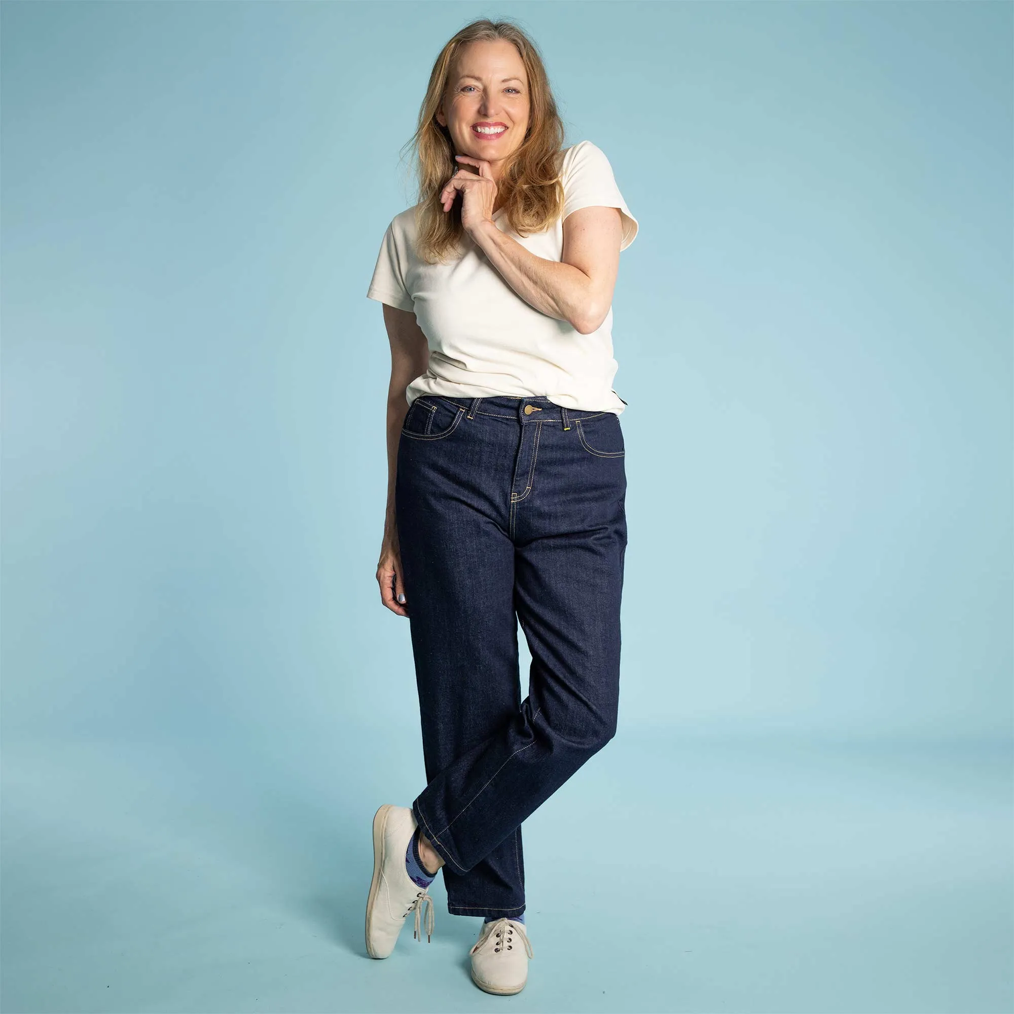 FELICITY 99% Organic Cotton Stretch Jeans (Classic Fit) (True Indigo Dye)