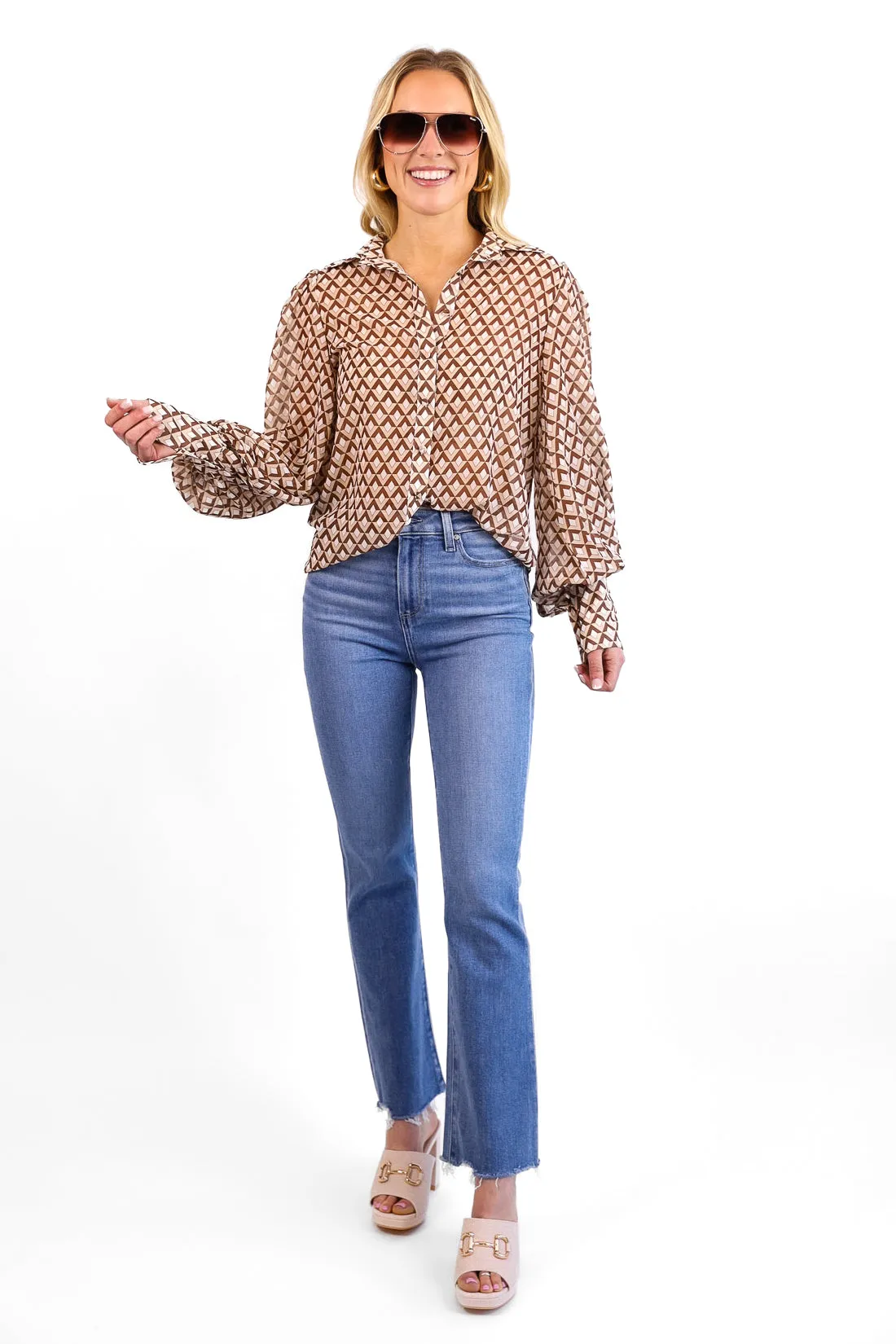 Fleetwood Blouse in Geometric