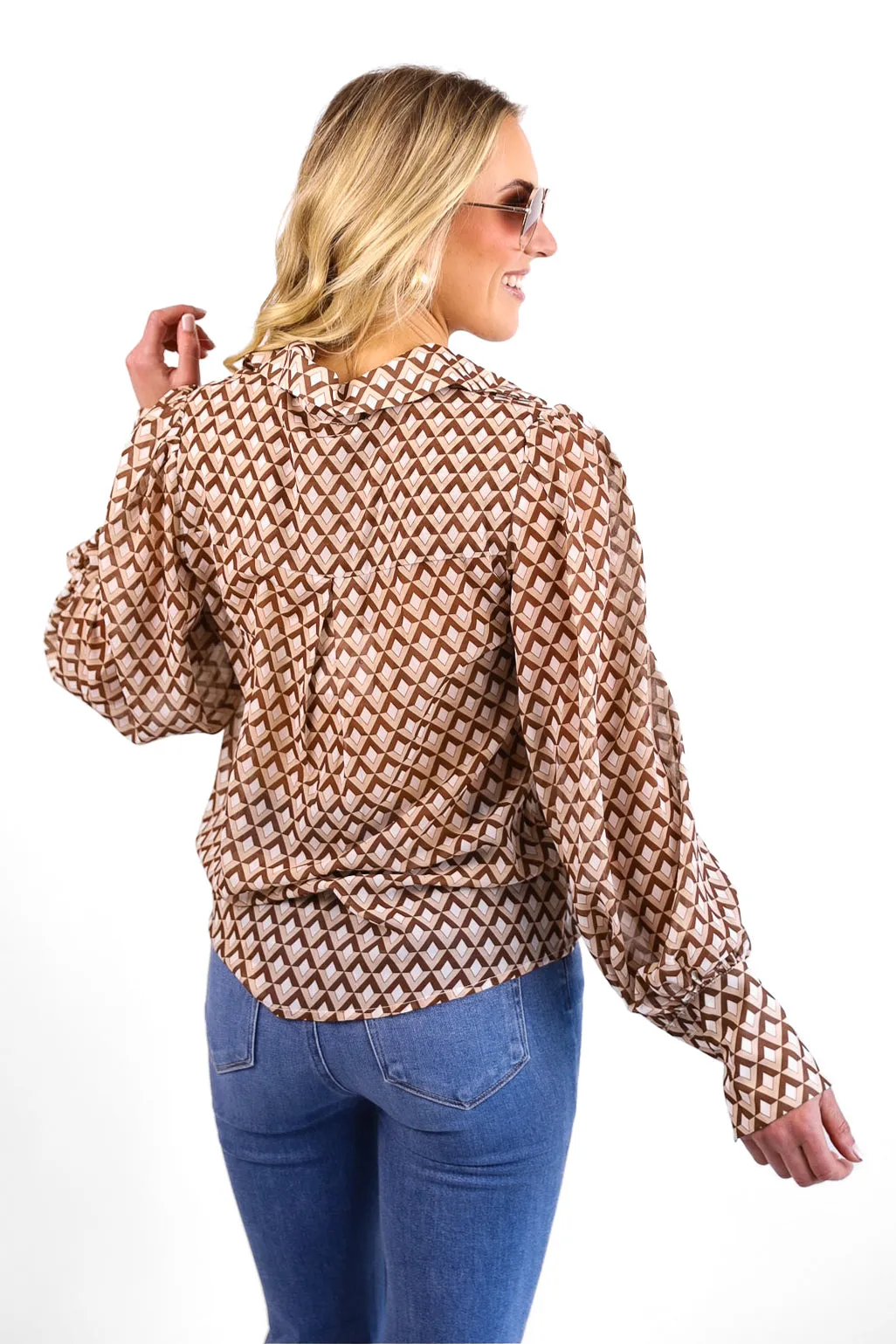 Fleetwood Blouse in Geometric