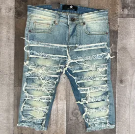 Focus- ripped shreded denim shorts (vintage)