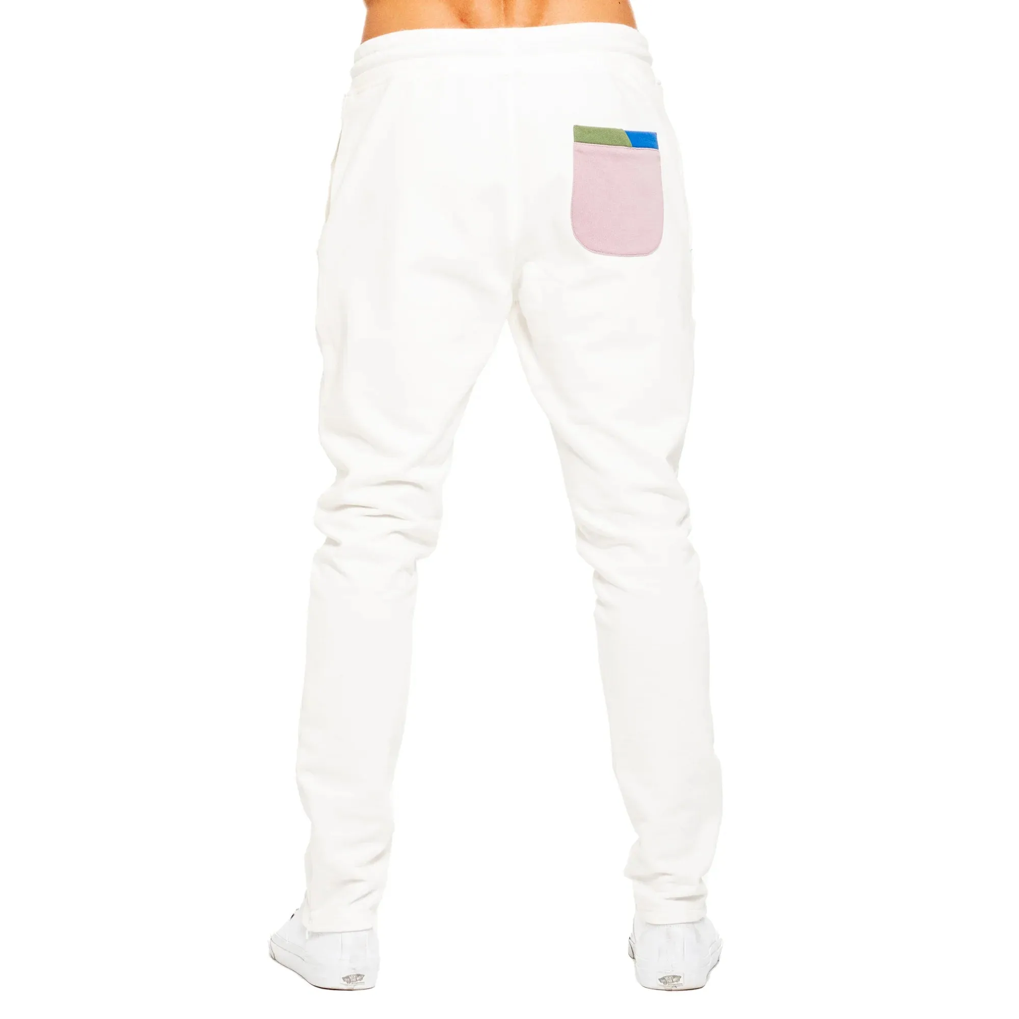 FROG Color Block Leisure Sweatpant - White