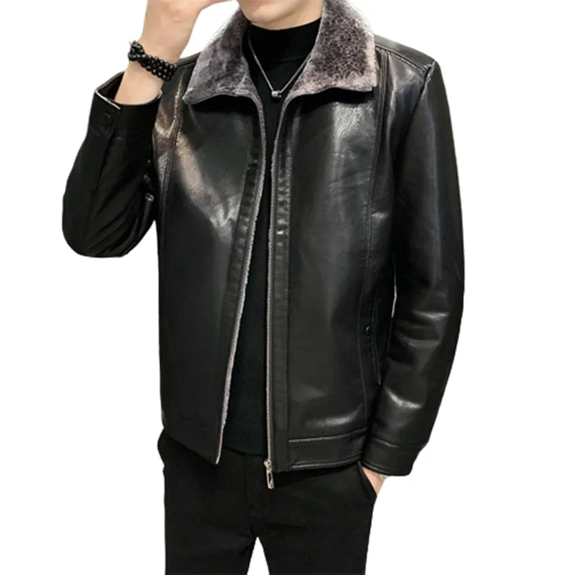 Funki Buys | Jackets | Men's Luxury Faux Leather Winter Jacket