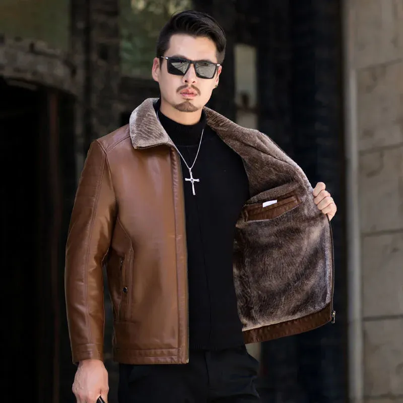 Funki Buys | Jackets | Men's Luxury Faux Leather Winter Jacket