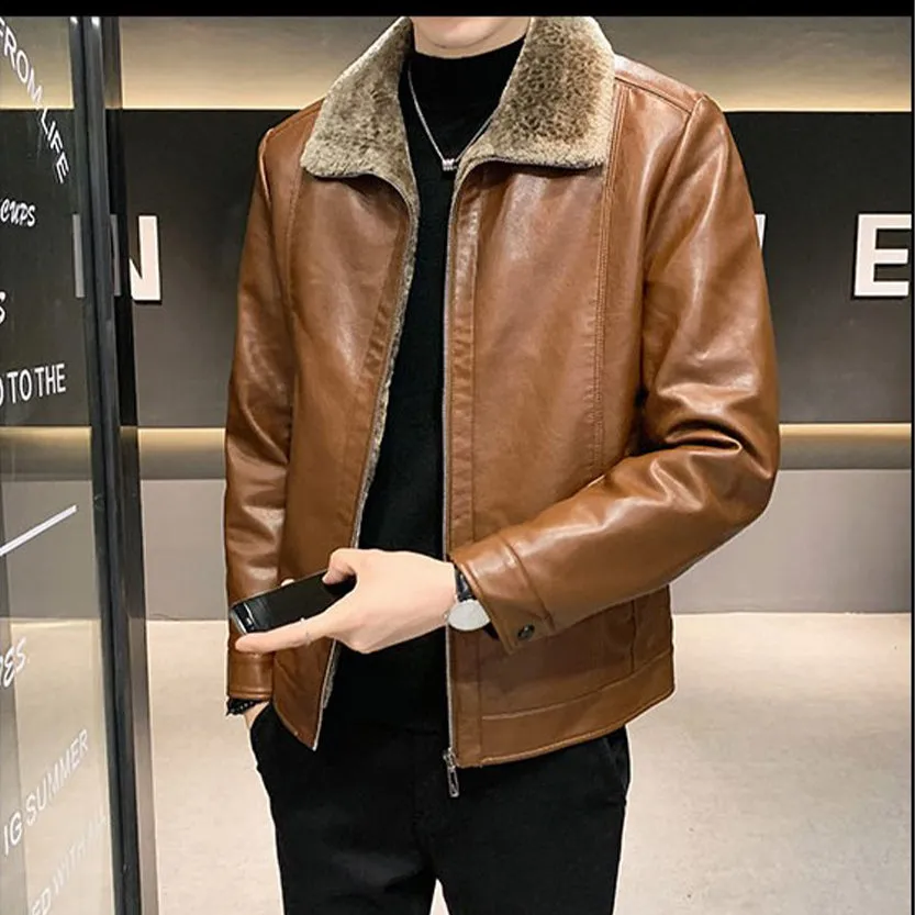 Funki Buys | Jackets | Men's Luxury Faux Leather Winter Jacket