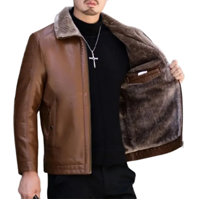 Funki Buys | Jackets | Men's Luxury Faux Leather Winter Jacket