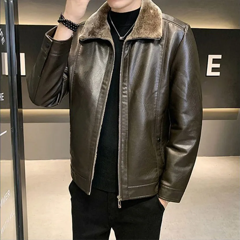 Funki Buys | Jackets | Men's Luxury Faux Leather Winter Jacket