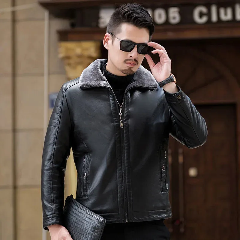 Funki Buys | Jackets | Men's Luxury Faux Leather Winter Jacket