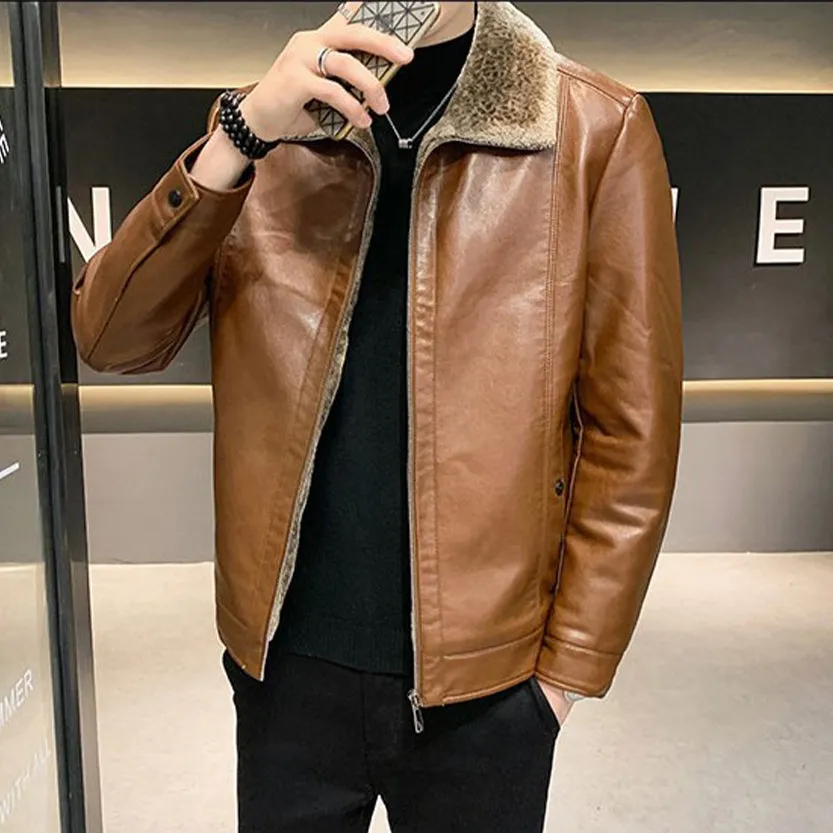 Funki Buys | Jackets | Men's Luxury Faux Leather Winter Jacket