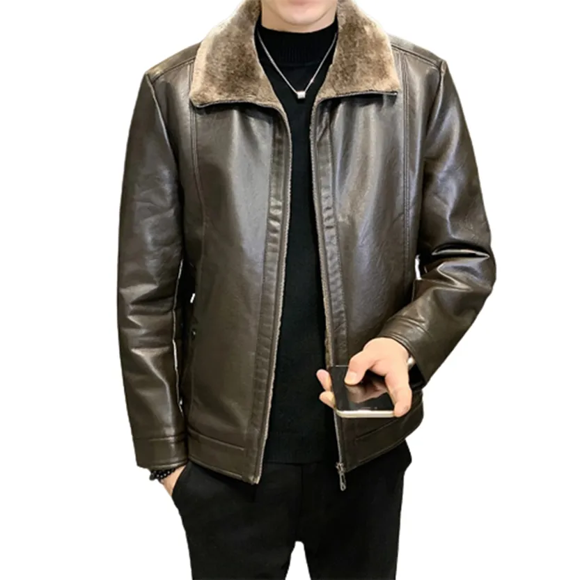 Funki Buys | Jackets | Men's Luxury Faux Leather Winter Jacket