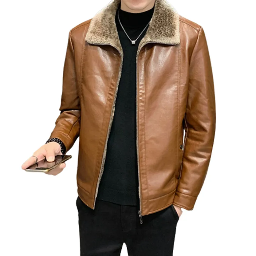 Funki Buys | Jackets | Men's Luxury Faux Leather Winter Jacket