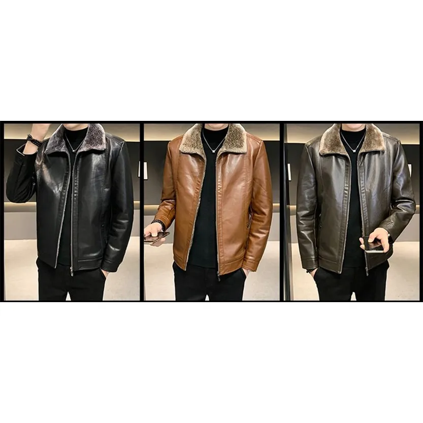 Funki Buys | Jackets | Men's Luxury Faux Leather Winter Jacket