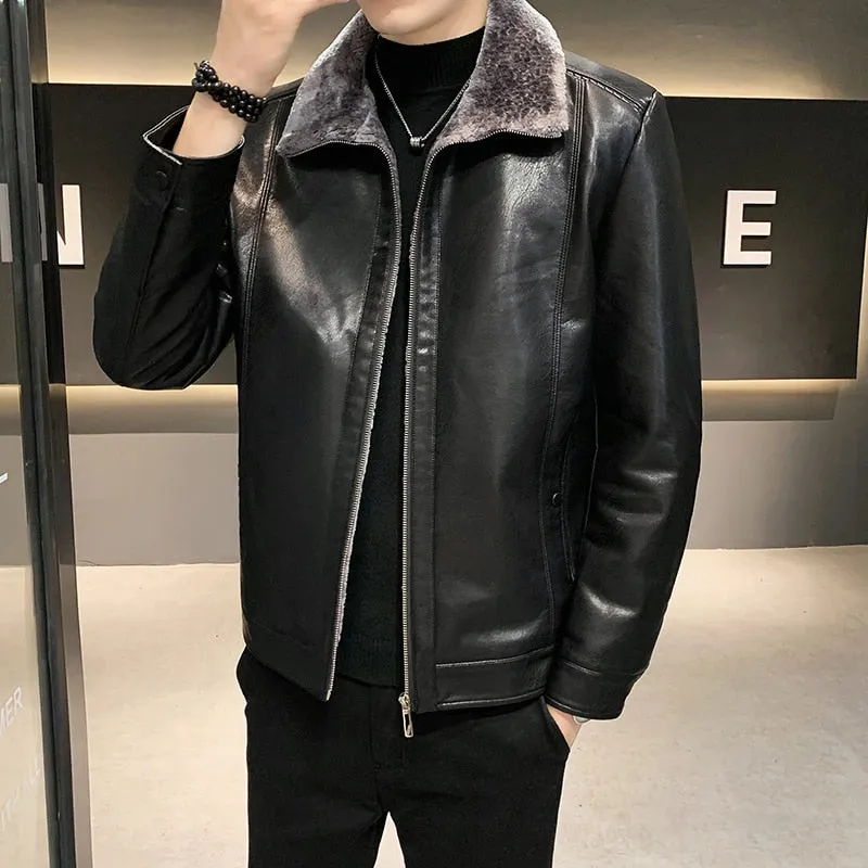 Funki Buys | Jackets | Men's Luxury Faux Leather Winter Jacket